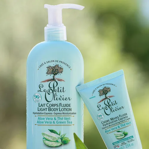 Vista 7 de Le Petit Olivier Crema hidratante para manos Express - Aloe Vera y té verde - Hidratación expresa - Sin sensación grasa o pegajosa - La piel es