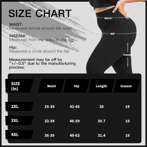 Vista 7 de Leggings capri de talla grande para mujer, leggings de cintura alta para mujer, leggings suaves para entrenamiento, gimnasio, yoga