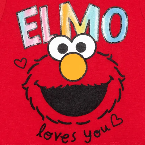 Vista 3 de Sesame Street Elmo - Conjunto de falda de malla y coletero para niñas para bebés a niños pequeños