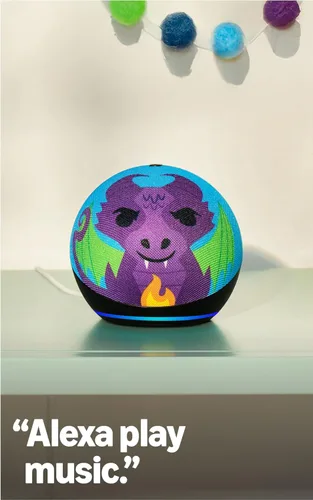 Vista 7 de Amazon Echo Dot Kids (modelo más reciente), Bocina inteligente para disfrutar audiolibros apropiados para su edad, juegos interactivos y Dragón