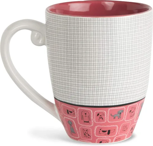 Vista 2 de Pavilion Gift Company Dog Mom - Taza de café, taza de té, 20 onzas, rosa
