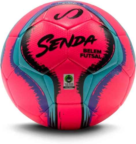 Vista 16 de SENDA Balón de fútbol sala de entrenamiento de Belem, certificado de comercio justo Amarillo/Rojo/Naranja/Negro