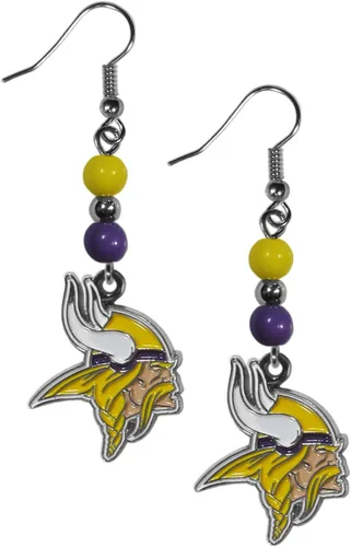 Vista 8 de Aretes colgantes con cuentas de abanico de la NFL