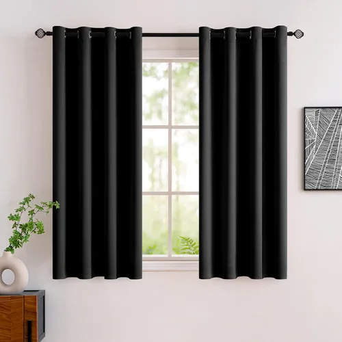 Vista 52 de MIULEE Cortinas opacas para dormitorio o sala de estar, juego de 2 paneles de cortina para ventana con aislamiento térmico y bloqueo de luz