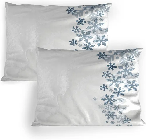 Vista 31 de Lunarable Juego de 2 fundas para almohada de otoño, tema vintage otoñal con estilo granja, ilustración de flores silvestres, artículo de cama