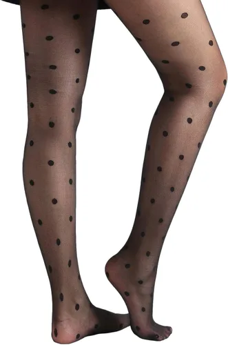 Vista 2 de MakeMeChic - Medias de red de talle alto, brillantes, para mujer, talla única