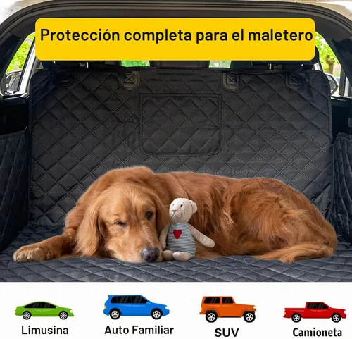 Vista 5 de Forro de carga para SUV para perros, funda de asiento de automóvil para mascotas, cubierta de carga impermeable, tapete para asiento de perro