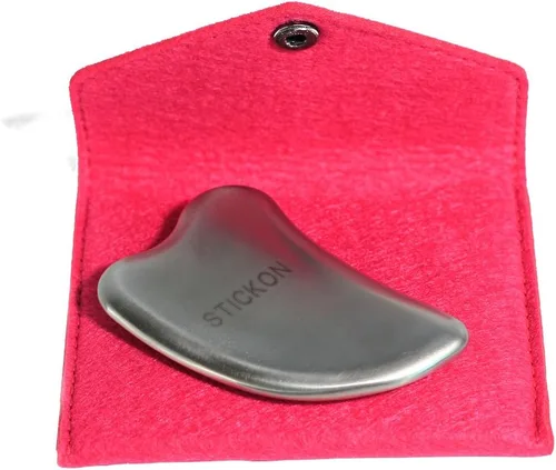 Vista 4 de STICKON Herramienta de masaje de raspado Gua Sha de acero inoxidable, herramientas IASTM, gran herramienta de movilización de tejidos blandos