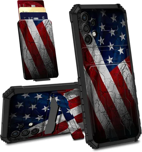 Vista 27 de BVDIKMI Funda para Samsung Galaxy A32 5G con ranura desmontable para tarjetero, soporte híbrido, de doble capa, resistente, a prueba de golpes