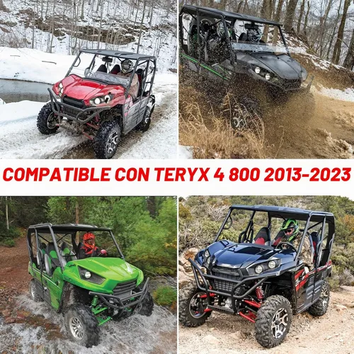 Vista 7 de StarknightMT TERYX - Ventana trasera suave, panel de polvo trasero compatible con KAWASAKI TERYX 4 800 2013-2025 a prueba de polvo a prueba
