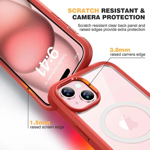 Vista 352 de DIACLARA - Funda transparente compatible con iPhone XR 6.1 pulgadas 2018
