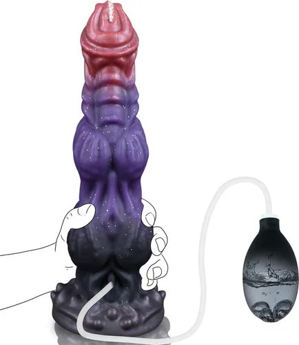 Vista 8 de Consolador alienígena monstruo animal – Consolador de nudo de fantasía de 7.87" con fuerte ventosa, consoladores gruesos compatibles con arnés