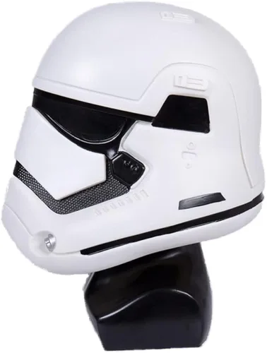 Vista 4 de Casco de Stormtrooper con luz LED accesorios coleccionables de lujo para Halloween