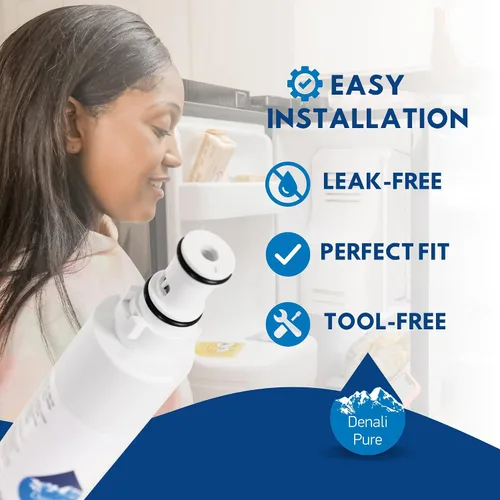 Vista 6 de Filtro de agua de repuesto para refrigerador Whirlpool RWF1021, compatible con el cartucho de filtro de agua para refrigerador Whirlpool RWF1021