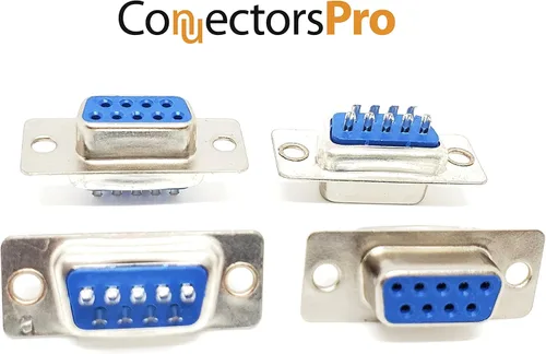 Vista 7 de PC Accessories - DB9 hembra D-Sub conector tipo soldadura, paquete de 50