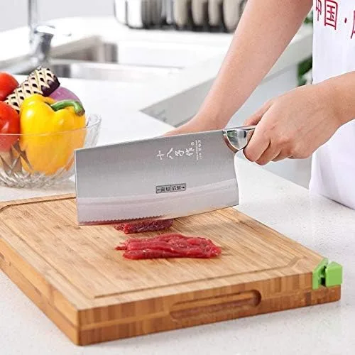 Vista 4 de Cuchillo de carne, accesorios de cocina tradicionales de acero al carbono, cuchillos de corte, cuchillos de chef, cuchillos de utilidad, estilo chino