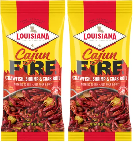 Vista 10 de Louisiana Fish Fry, Cajun Fire Boil, 14 oz (paquete de 1)