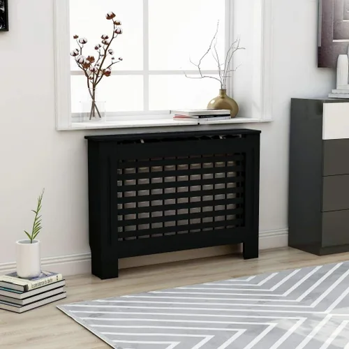 Vista 5 de 2 piezas de MDF para el hogar, calentador de sala de estar, soporte lateral para calefacción, cubierta de radiador, estante de gabinete de Blanco
