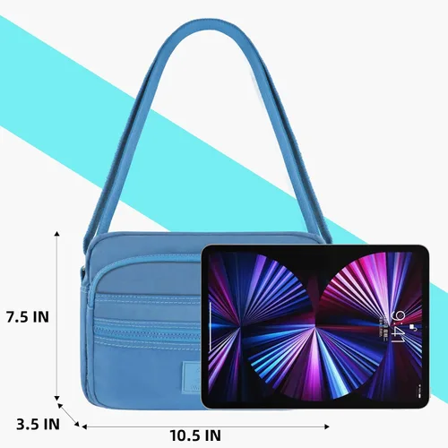 Vista 3 de Whale Power Bolso cruzado de nailon para mujer, antirrobo, impermeable, bolso de mano de viaje