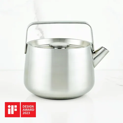 Vista 3 de KitchenAid Teteras de Acero Inoxidable con Silbido, 1.8 Litros - Acero Inoxidable Cepillado