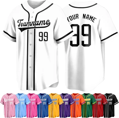 Vista 40 de Custom Baseball Jersey Personalized Short Sleeve Team Sport Uniform Baseball Shirt for Men Women Youth Boy