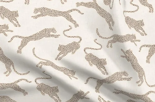 Vista 7 de Spoonflower Fabric Neutral Leopard Boho Safari on Performance Velvet