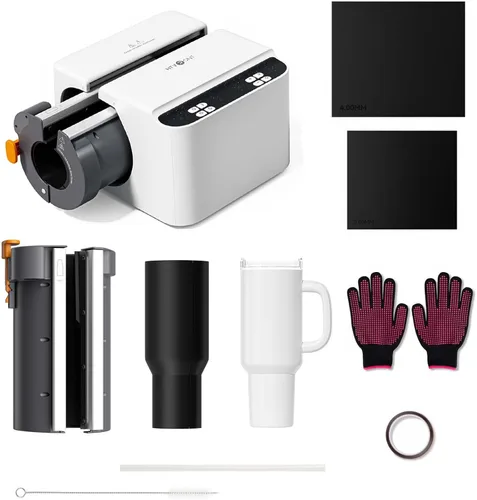 Vista 13 de HTVRONT Prensa de Calor Automática para Vasos - Máquina Prensadora de Calor para Vasos A200, Presión Ajustable y Accesorio de Placa de Calor