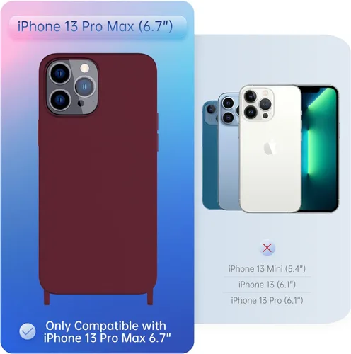 Vista 198 de Funda compatible con iPhone 8 Plus, iPhone 7 Plus/6 Plus/6S Plus con cordón, funda cruzada para iPhone con correa ajustable de silicona para iPhone