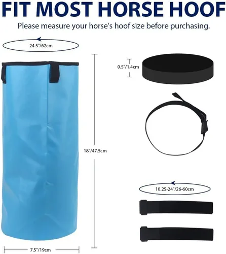 Vista 4 de Botas de remojo de caballos, botas de hielo para caballos que promueven la curación Hoof Soaking Boot and Poultice Boot Treatment, Horse Hoof Care