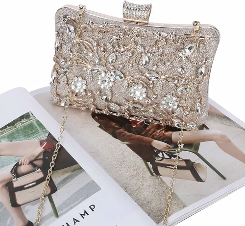 Vista 7 de Tanpell Bolso de mano de cristal para mujer bolso de mano de boda con diamantes de imitación para novia graduación cóctel fiesta
