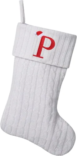 Vista 70 de Medias de Navidad personalizadas de 19 pulgadas con iniciales bordadas, medias de Navidad de punto negro para decoraciones de vacaciones familiares
