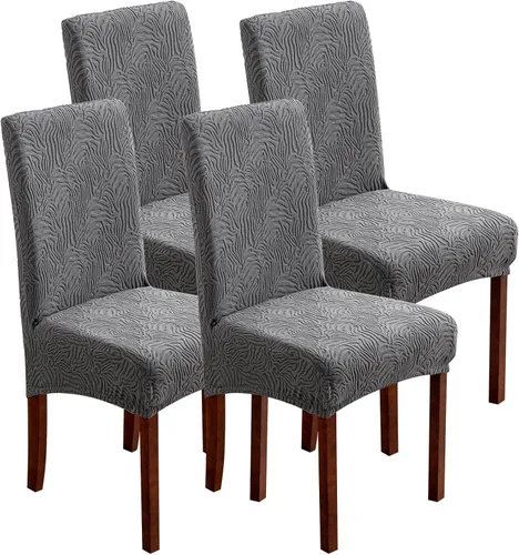 Vista 12 de Fundas para Sillas de Comedor, Fundas para Sillas de Comedor Elásticas Parsons, Protector de Sillas de Cocina para Comedor, Extraíbles, Lavables