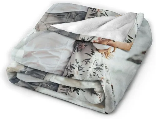 Vista 5 de HooSo Manta Personalizada para Cama con Fotos y Texto, Mantas Personalizadas con Collage de Fotos para Regalo de Cumpleaños Familiar y Boda, Collage