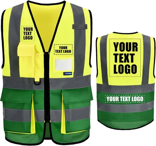 Vista 17 de A-SAFETY Chaleco de Seguridad Reflejante de Alta Visibilidad con Logo Personalizado (XS-8XL)