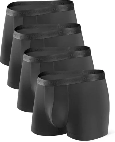Vista 12 de DAVID ARCHY - Calzoncillos tipo bóxer para hombre (ultra suaves, con soporte, bolsillo, transpirables) en paquete múltiple Negro-a- 6.5