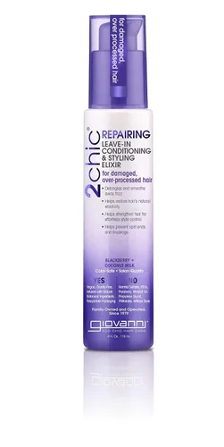 Vista 11 de GIOVANNI 2chic Elixir de acondicionamiento y peinado sin enjuague de ultra volumen, aumenta el volumen, promueve el control sin peso para cabello