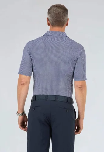 Vista 4 de IBKUL Polo de manga corta para hombre con protección solar UPF 50+ Icefil Cooling Tech Mini Check 94754