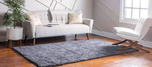 Vista 278 de Unique Loom Colección Davos Shag - Alfombra Lino