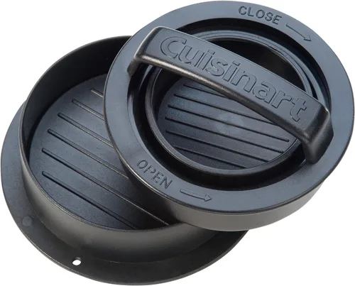Vista 4 de Cuisinart Prensa de hamburguesas rellena 3 en 1, máquina antiadherente para hacer hamburguesas rellenas, accesorio para parrilla para hacer