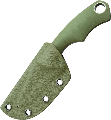 Vista 7 de TONIFE Cuchillo para el cuello, mini cuchillo de supervivencia al aire libre, hoja afilada EDC de alta dureza de 1.7 pulgadas, cuello portátil