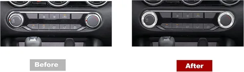 Vista 2 de CONGCONG para Nissan Sentra Bling Botón de Control de Clima AC Cristal Accesorio Tapa de Perilla Interior Compatible para Nissan Sentra 2020-2022