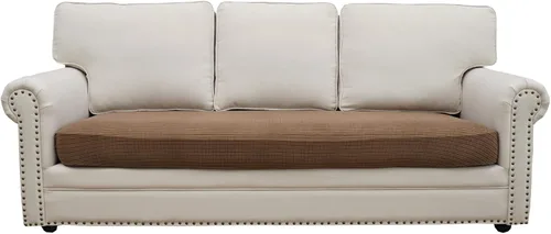 Vista 9 de Eismodra - Funda de sofá modular y en forma de L, funda para chaise longue, funda elástica mágica para sofá de 3 cojines en forma de L, funda