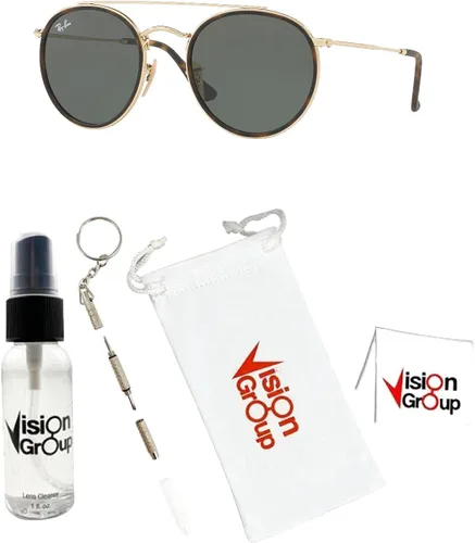 Vista 2 de Ray-Ban RB3647N Double Bridge Round Sunglasses Vision Group Accessories Bundle