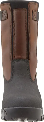 Vista 2 de Carhartt Wellington - Botas impermeables de cuero para hombre de 10 pulgadas, Marrón