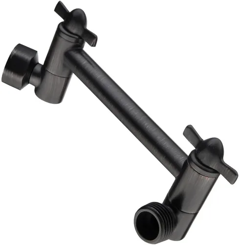 Vista 14 de BRIGHT SHOWERS Brazo extensor de ducha de latón para cabezal de ducha de lluvia y de mano, brazo de extensión de cabezal de ducha universal de 5