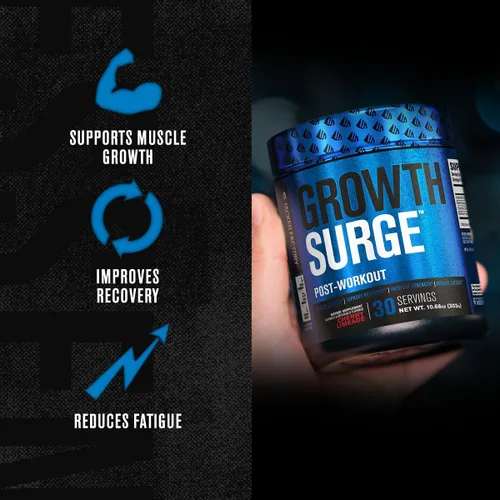 Vista 2 de Jacked Factory Growth Surge Creatine Post Workout con L-Carnitina - Creador muscular diario y suplemento de recuperación con monohidrato