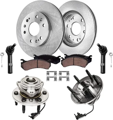 Vista 97 de Detroit Axle - Rotores de freno para Jeep Compass 2015-2022 Renegade 2016-2022 Fiat 500X 2016-2022, 2018, 2019, 2020, 2021. Reemplazo de rotores