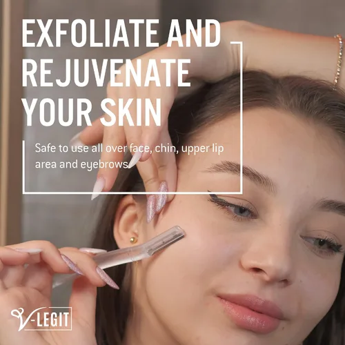 Vista 3 de Dermaplaning Tools - Maquinilla de afeitar facial exfoliante Dermaplane para mujeres y hombres afeitadora para exfoliar refrescar la piel Peach Fuzz