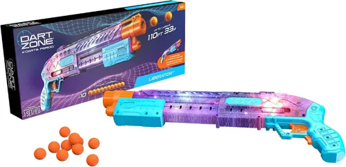 Vista 6 de Dart Zone Liberator - Pistola de acción con resorte, compatible con Nerf Rival