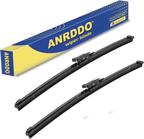 Vista 7 de ANRDDO Limpiaparabrisas de repuesto de fábrica para Audi A6 C6 S6 A6 2005-2011 Juego de limpiaparabrisas de 22"+22" con bloqueo superior